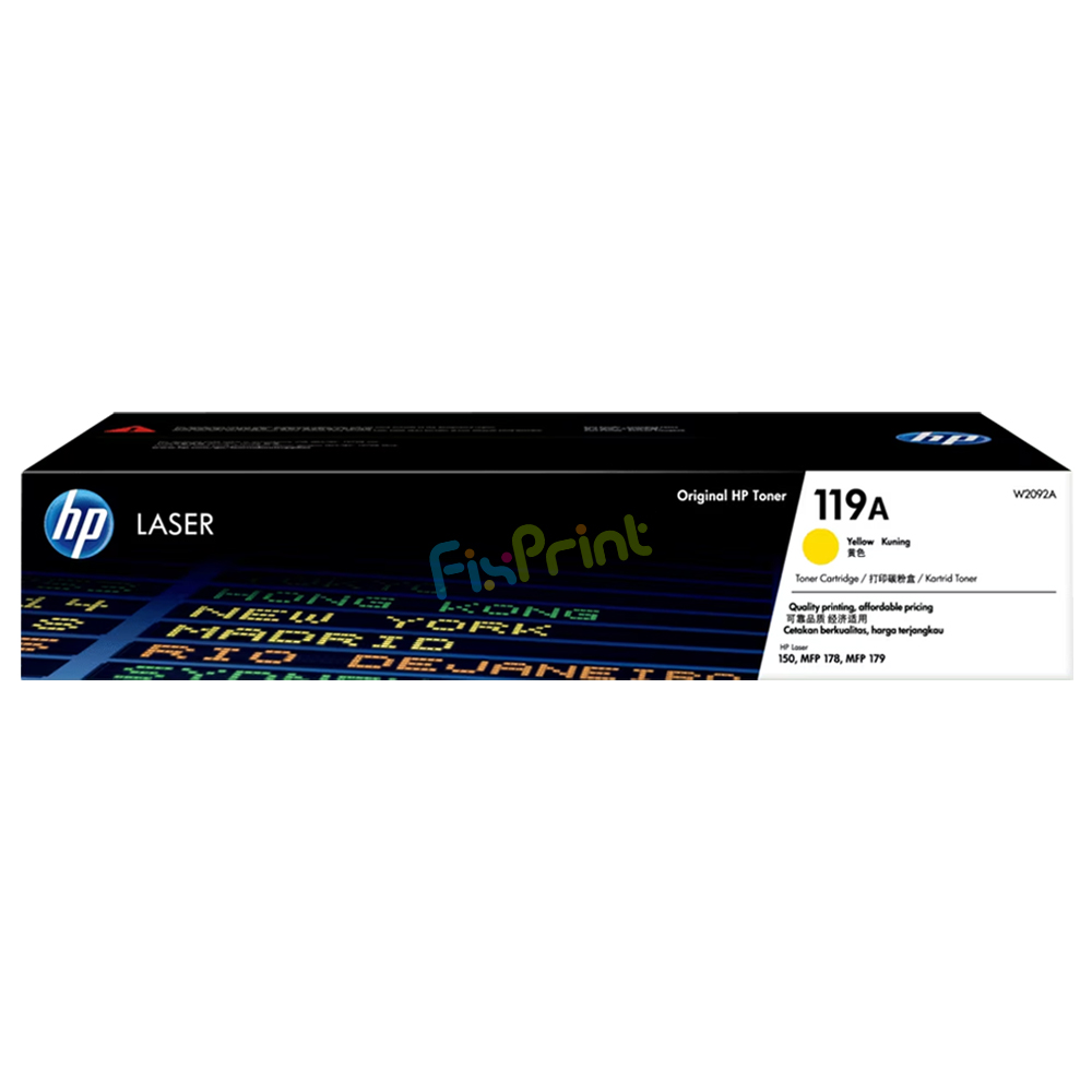 Cartridge Toner Original HP 119A W2092A Yellow, Printer HP Color Laser 150a 150nw MFP 178nw 179nw 179fnw 179fwg