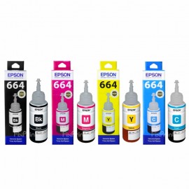 Tinta Refill Epson Original Ori 664 t6641 Black 70ml, Printer L110 L120 L210 L220 L300 L310 L350 L355 L360 L365 L380 L405 L455 L485 L550 L555 L565 L100 L200