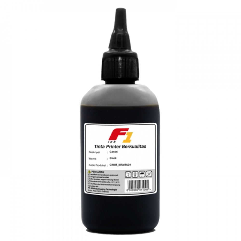 Tinta Refill Dye Base F1 Black 100ml Printer Can