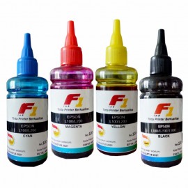 Tinta Refill Dye Base F1 (BOTOL BULAT) Black 100ml Printer EP L Series L380 L650 L460 L465 L480 L485 L605 L405 L455 L385 L805 L810 L850 L110 L210 L350 L800 L1300 L1800 L365 L310 L360 L220 L565 L120 L355 L550 L555 L100 L200